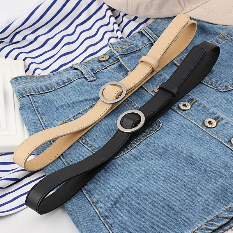 Circle Pin Buckles Belt female deduction side gold buckle jeans wild belts for women fashion students simple New 2019
Circle Pin Buckles Belt female deduction side gold buckle jeans wild belts for women fashion students simple New 2019