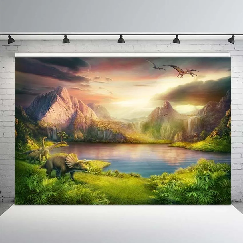 Jurassic Scene Dinosaur Background Flying Walking Monsters Mountain Landscape Lakeside Jungle Photography Backdrop Kid Wallpaper
Jurassic Scene Dinosaur Background Flying Walking Monsters Mountain Landscape Lakeside Jungle Photography Backdrop Kid Wallpaper