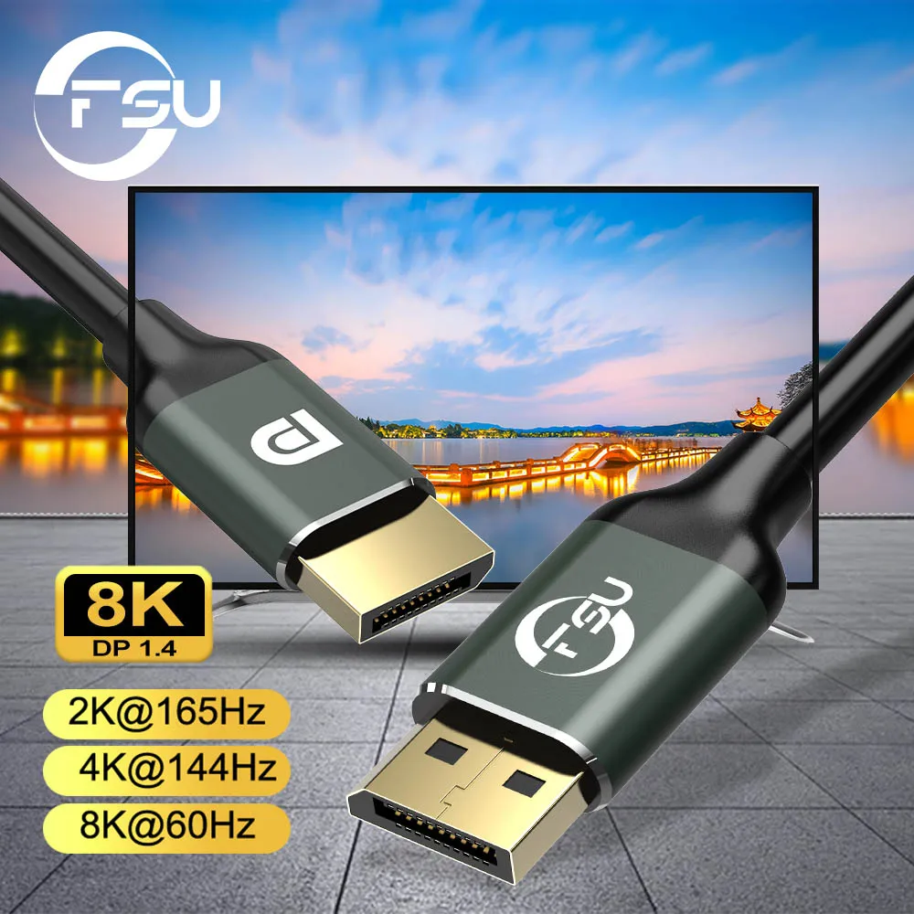 Displayport 1 4 кабель 8K 4K HDR 165Hz 60Hz Дисплей порт DP к для Samsung видео ПК ноутбук TV 2