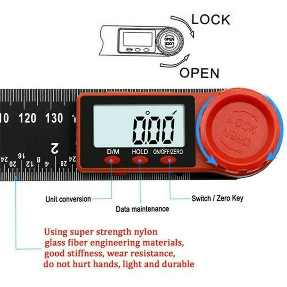 1pc Angle Ruler LCD Digital Angle Finder Ruler 8-Inch Protractor Measure Tools 200mm Angle Gauge Measuring Tapes
1pc Angle Ruler LCD Digital Angle Finder Ruler 8-Inch Protractor Measure Tools 200mm Angle Gauge Measuring Tapes