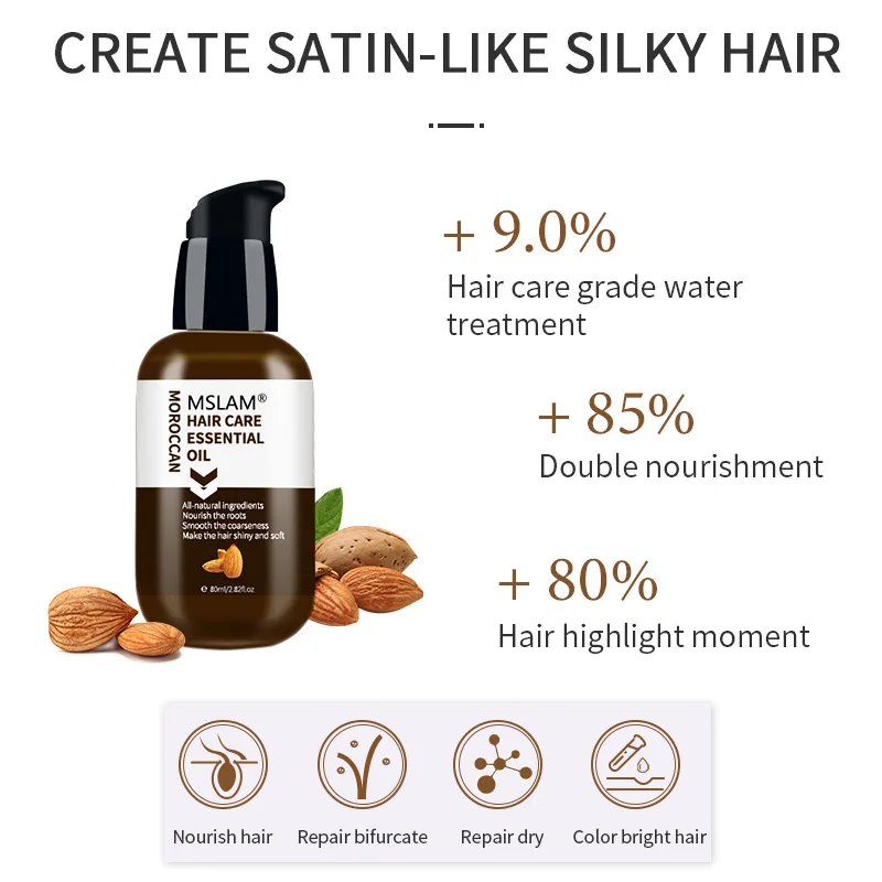 Moroccan Care Hair Essential Oil 80ml All-natural Ingredients Nourish The Roots Smooth The Coarseness Make The Hairshiny 1pcs
Moroccan Care Hair Essential Oil 80ml All-natural Ingredients Nourish The Roots Smooth The Coarseness Make The Hairshiny 1pcs