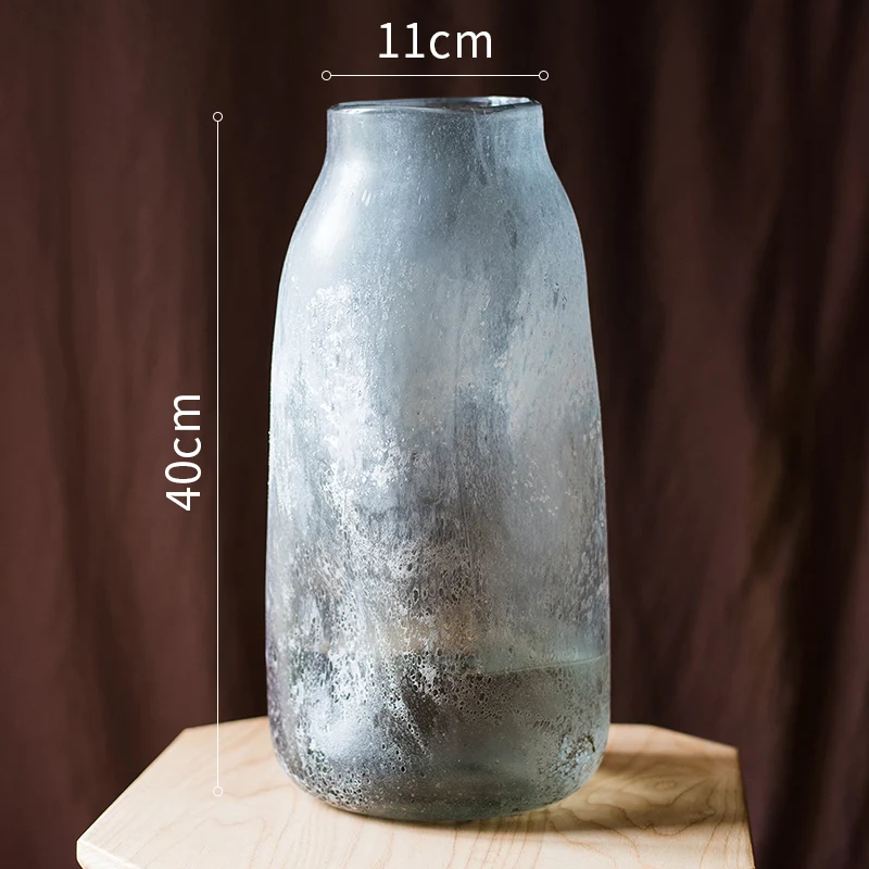 Белая ночная стеклянная ваза для цветов бутылка воды технология шлифования