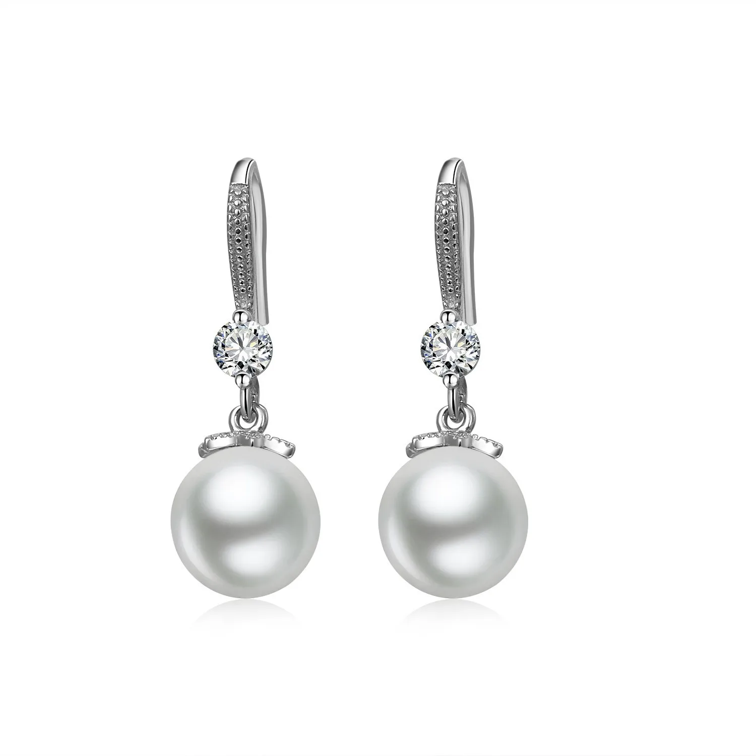 Elegant Round Imitation Pearl Dangle Earrings Dazzling CZ Women Engagement Wedding Graceful Accessories Fashion
Elegant Round Imitation Pearl Dangle Earrings Dazzling CZ Women Engagement Wedding Graceful Accessories Fashion