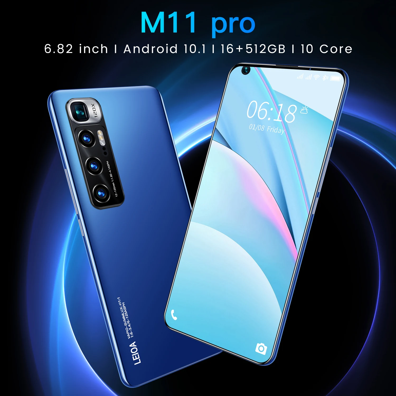 XIO M11 PRO 16+512GB Deca Core Sansumg Smartphone 4G 5G LTE 5600mAh Cellphone Fingerprint ID Snapdragon888 6.1Inch Mobile Phone
XIO M11 PRO 16+512GB Deca Core Sansumg Smartphone 4G 5G LTE 5600mAh Cellphone Fingerprint ID Snapdragon888 6.1Inch Mobile Phone