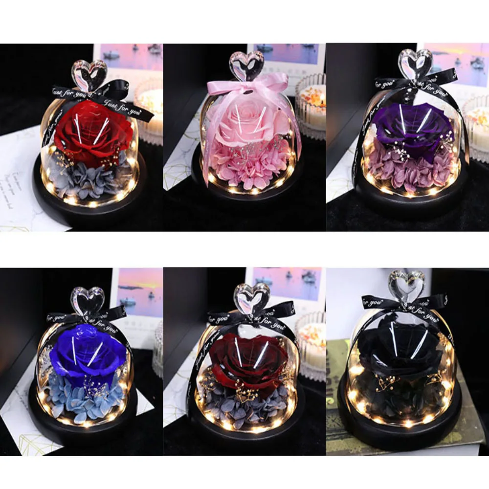1pcs Mother's Day Gift Dried Flower Glass Dome Christmas Valentine's Day Beautiful Present Eternal Real Rose Home Decor With Led
1pcs Mother's Day Gift Dried Flower Glass Dome Christmas Valentine's Day Beautiful Present Eternal Real Rose Home Decor With Led