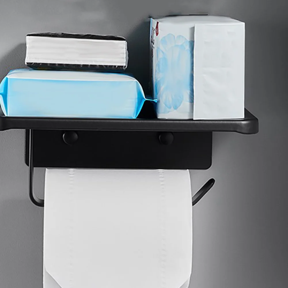 1pc Wall-mounted Roll Paper Shelf Bathroom Nail-free Storage Shelf (Black)
1pc Wall-mounted Roll Paper Shelf Bathroom Nail-free Storage Shelf (Black)