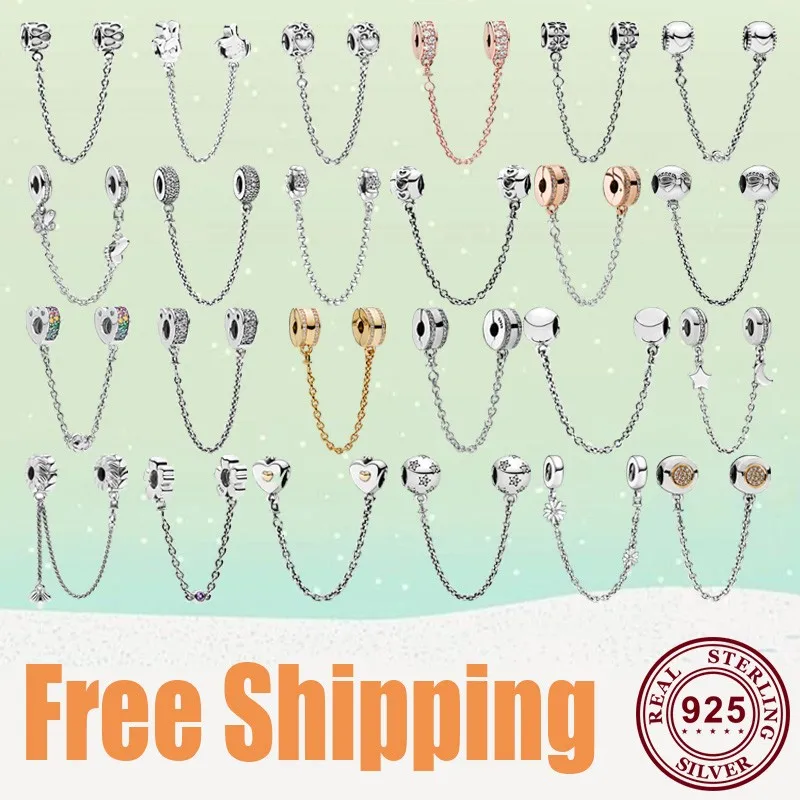 New High-quality S925 Sterling Silver Love Safety Chain Fit Original Pandora Bracelet & Necklace Diy Ma'am Jewelry
New High-quality S925 Sterling Silver Love Safety Chain Fit Original Pandora Bracelet & Necklace Diy Ma'am Jewelry