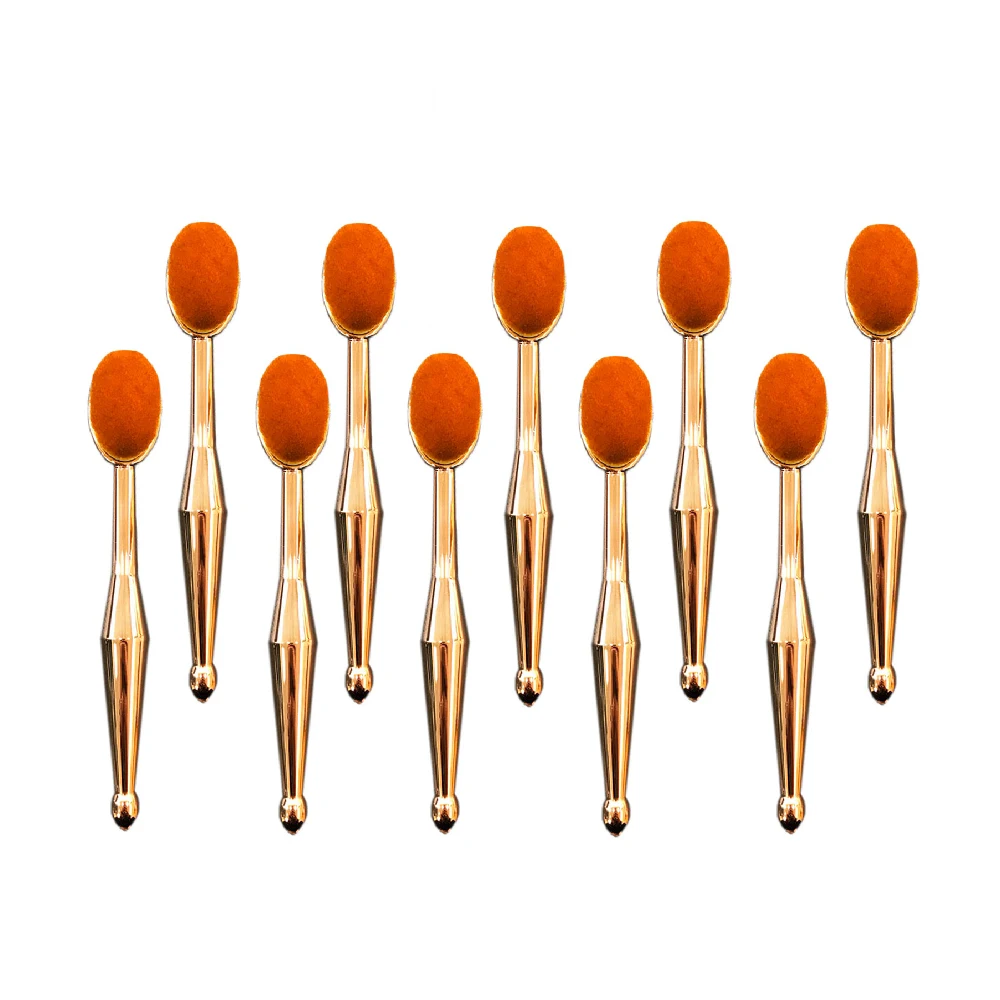 5/10/20Pcs Makeup Brushes Portable Toothbrush Oval Nylon Hair Cosmetic Makeup Blush Face Foundation Blending Brush Makeup Tool