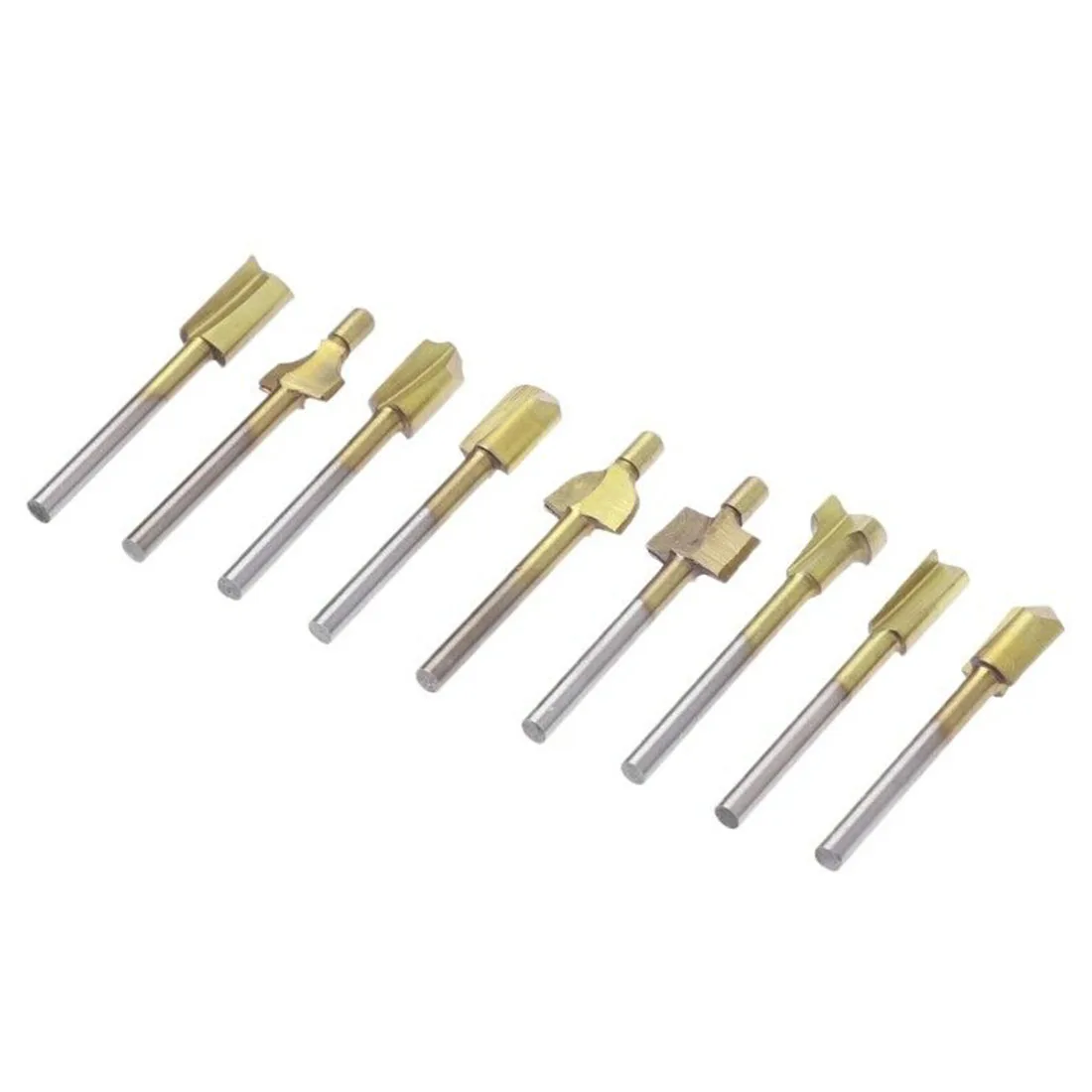 High Quality 10Pcs Titanium Router Wood Milling Cutter Bit Fits Rotary Tool Set 1/8inch Shank Accessories
High Quality 10Pcs Titanium Router Wood Milling Cutter Bit Fits Rotary Tool Set 1/8inch Shank Accessories