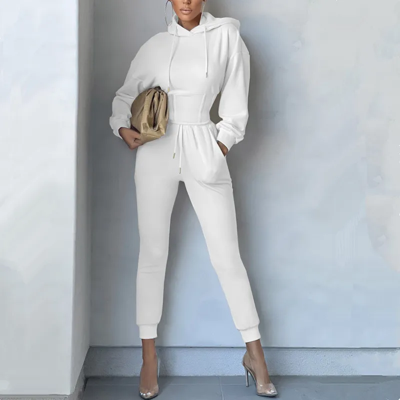 Autumn Winter Two Piece Sets Tracksuit Womens Outfits Fleece Slim Corset Hoodies And Pants Sets Suits 
Autumn Winter Two Piece Sets Tracksuit Womens Outfits Fleece Slim Corset Hoodies And Pants Sets Suits
