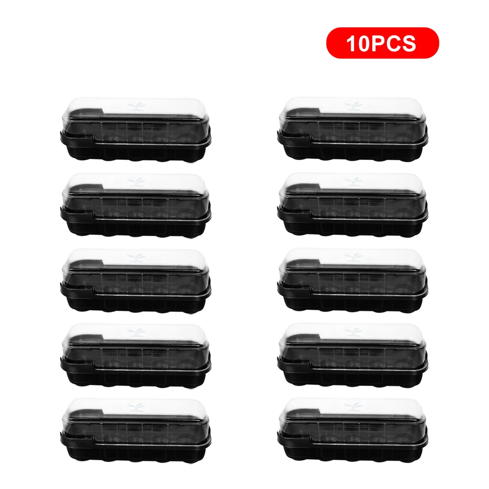 10 Cells Plant Growing Trays Plastic Nursery Pots Plant Germination Box with Dome Base Garden Grow Box Gardening Supplies Tools
10 Cells Plant Growing Trays Plastic Nursery Pots Plant Germination Box with Dome Base Garden Grow Box Gardening Supplies Tools
