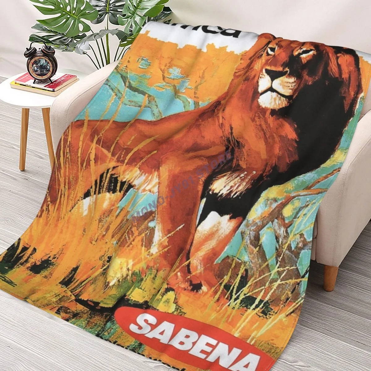 AFRICA LION SAFARI Sabena Airlines Vintage Travel Throw Blanket Sherpa Blanket cover Bedding soft Blankets
AFRICA LION SAFARI Sabena Airlines Vintage Travel Throw Blanket Sherpa Blanket cover Bedding soft Blankets