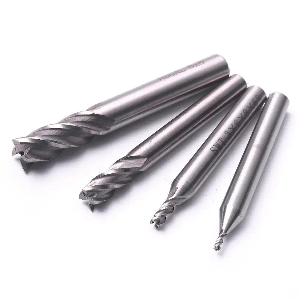 4Pcs/Set Professional 6mm 8mm Shank Milling Cutter 4 Flutes End Mill Cutter Set CNC Router Bit High Speed Steel End Mill 
4Pcs/Set Professional 6mm 8mm Shank Milling Cutter 4 Flutes End Mill Cutter Set CNC Router Bit High Speed Steel End Mill