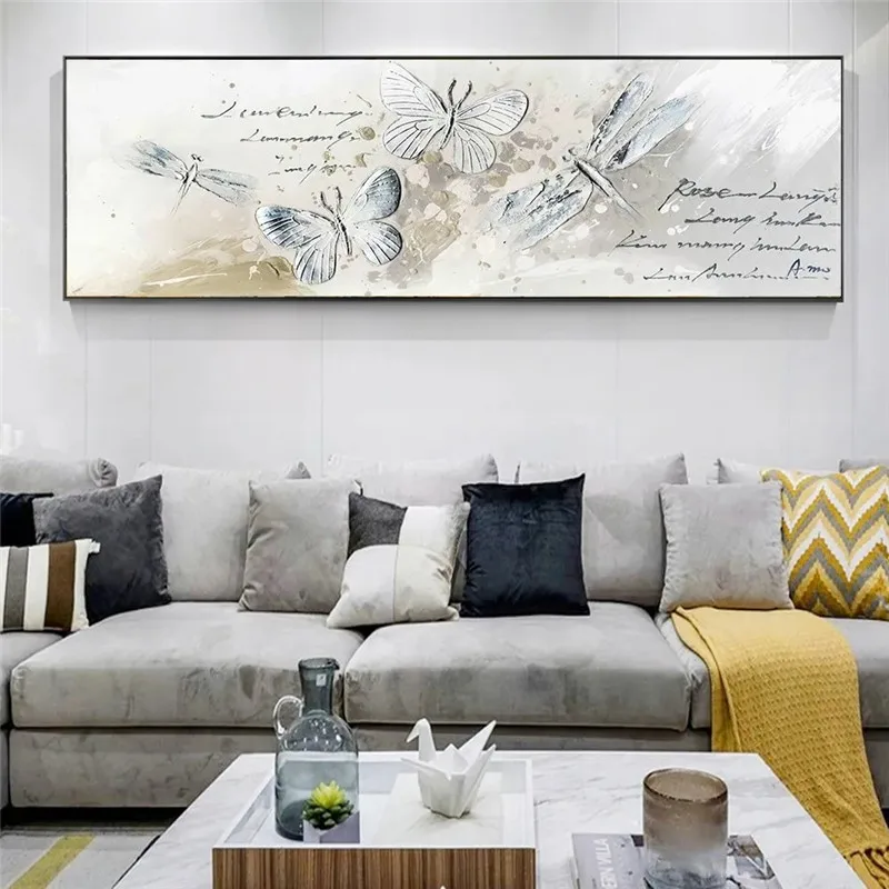 Wall Art Canvas Abstract Oil Paintings White Butterfly and Letter Pictures for Living Room Print and Posters Decor Canvas Poster
Wall Art Canvas Abstract Oil Paintings White Butterfly and Letter Pictures for Living Room Print and Posters Decor Canvas Poster