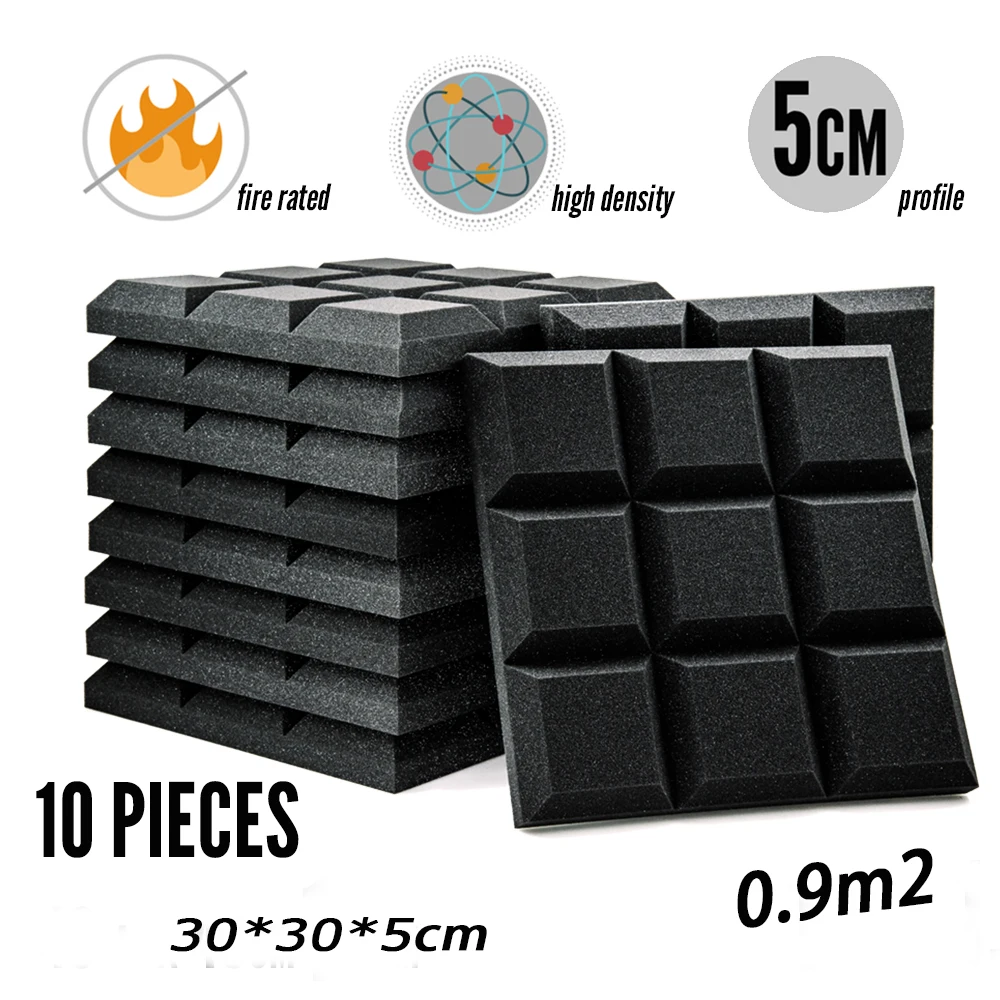 10PCS Acoustic Sound Proof Foam for Studio High Density Sound Absorbing Panels
10PCS Acoustic Sound Proof Foam for Studio High Density Sound Absorbing Panels