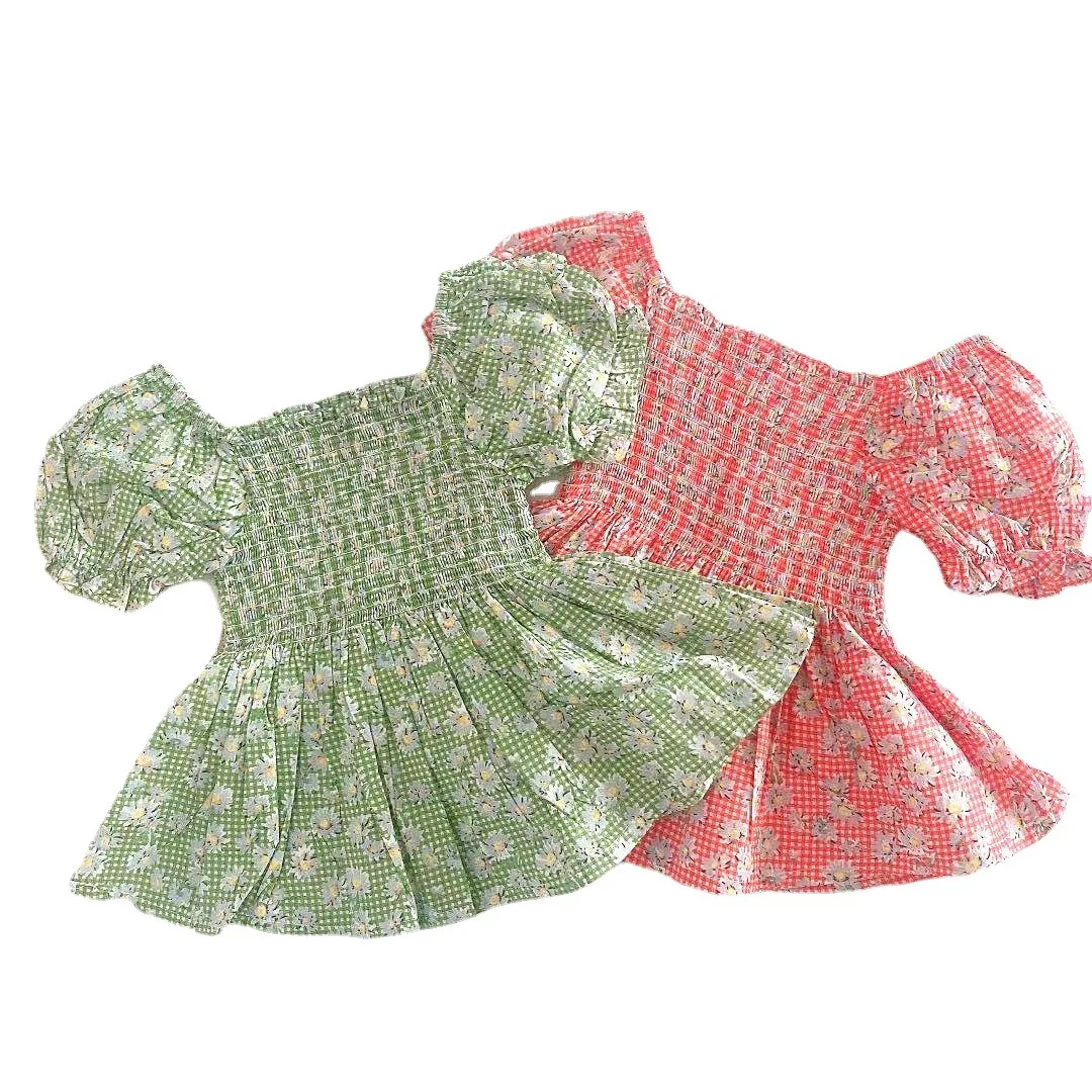 Girls summer floral dress children's puff sleeve cotton toddler clothing baby girl Korean style party trend princess dress 
Girls summer floral dress children's puff sleeve cotton toddler clothing baby girl Korean style party trend princess dress