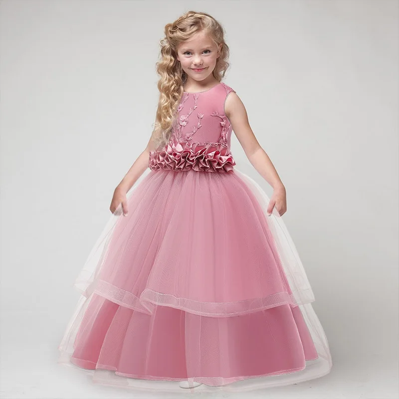 Flower Girl's Birthday Party Banquet Lace Stitching Dress for First communion Elegant Girl's Wedding Long White Loop Dress
Flower Girl's Birthday Party Banquet Lace Stitching Dress for First communion Elegant Girl's Wedding Long White Loop Dress