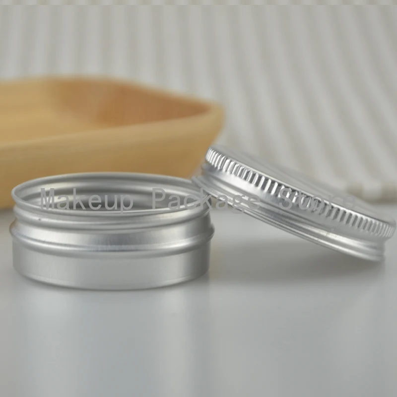 50pcs 100ml refillable round aluminium box,empty screw top aluminum bottles,Cream emulsion box Cosmetic jar subpackage 
50pcs 100ml refillable round aluminium box,empty screw top aluminum bottles,Cream emulsion box Cosmetic jar subpackage