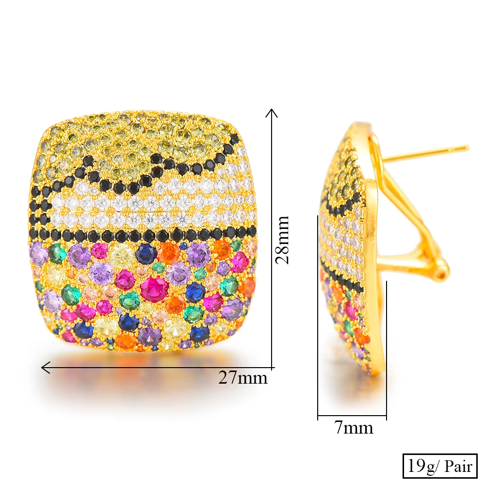 KellyBola Dubai Indian Nigerian African Luxury Fashion Square Stud Earring Bridal Women Girl Charm Jewelry Stage Show Party
KellyBola Dubai Indian Nigerian African Luxury Fashion Square Stud Earring Bridal Women Girl Charm Jewelry Stage Show Party