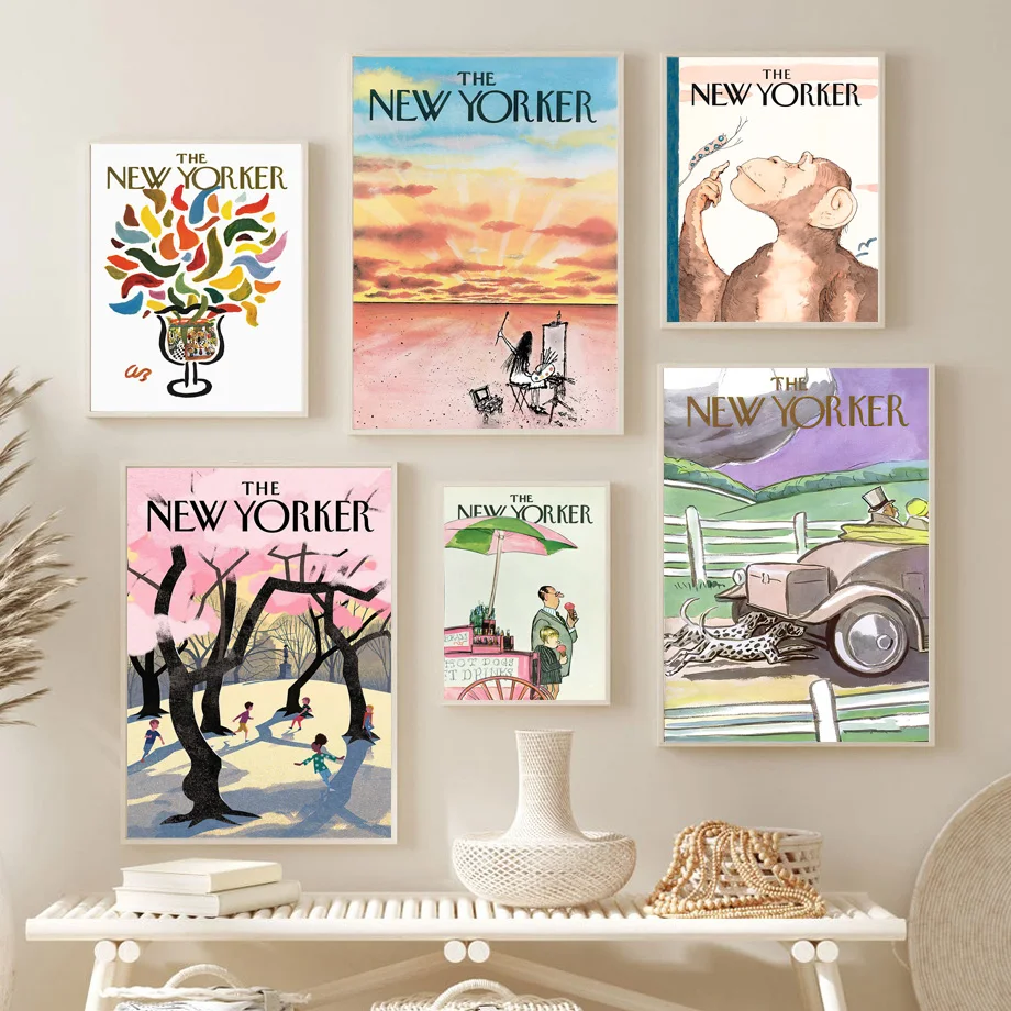 The New Yorker Vintage Animal City Illustration Wall Art Canvas Painting Posters And Prints Living Room Nordic Style Decoration
The New Yorker Vintage Animal City Illustration Wall Art Canvas Painting Posters And Prints Living Room Nordic Style Decoration