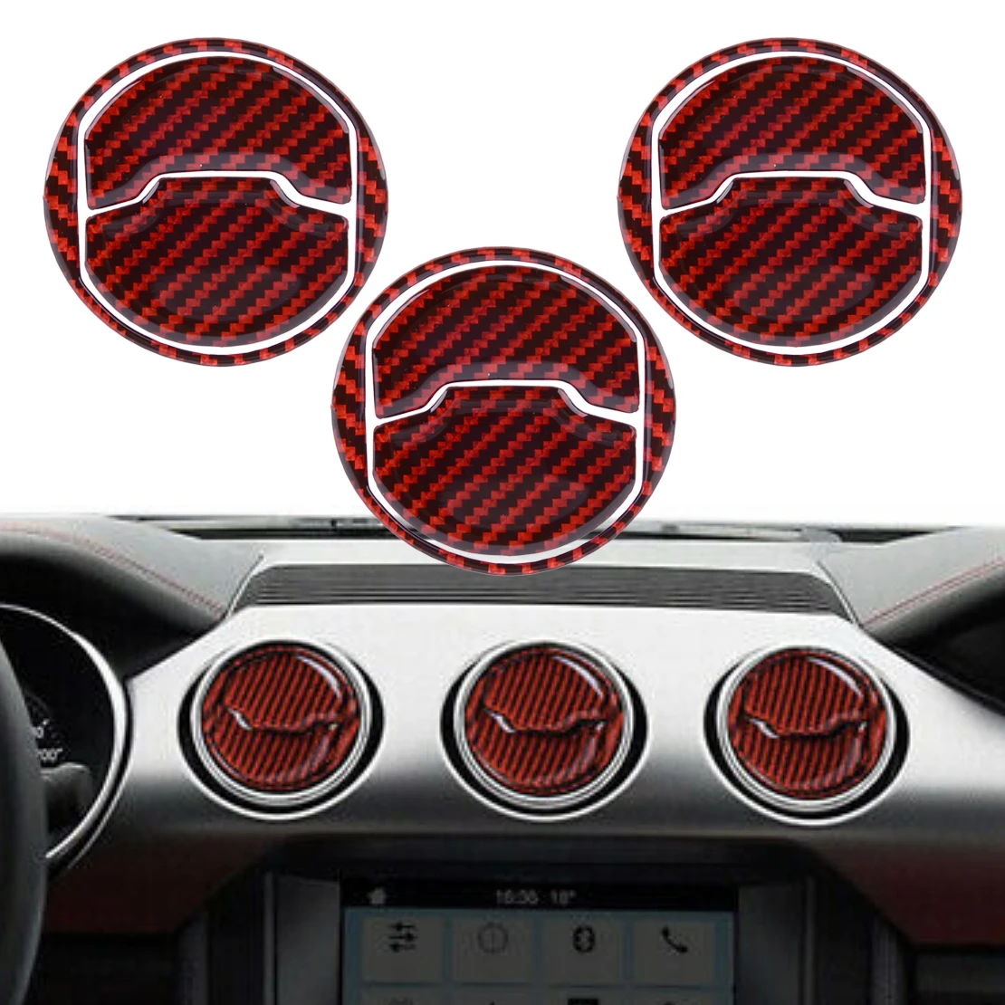 CITALL 1 комплект из углеродного волокна для салона автомобиля вентиляционное отверстие на выходе Накладка подходит для Ford Mustang 2015 2016 2017 2018 2019
CITALL 1 комплект из углеродного волокна для салона автомобиля вентиляционное отверстие на выходе Накладка подходит для Ford Mustang 2015 2016 2017 2018 2019