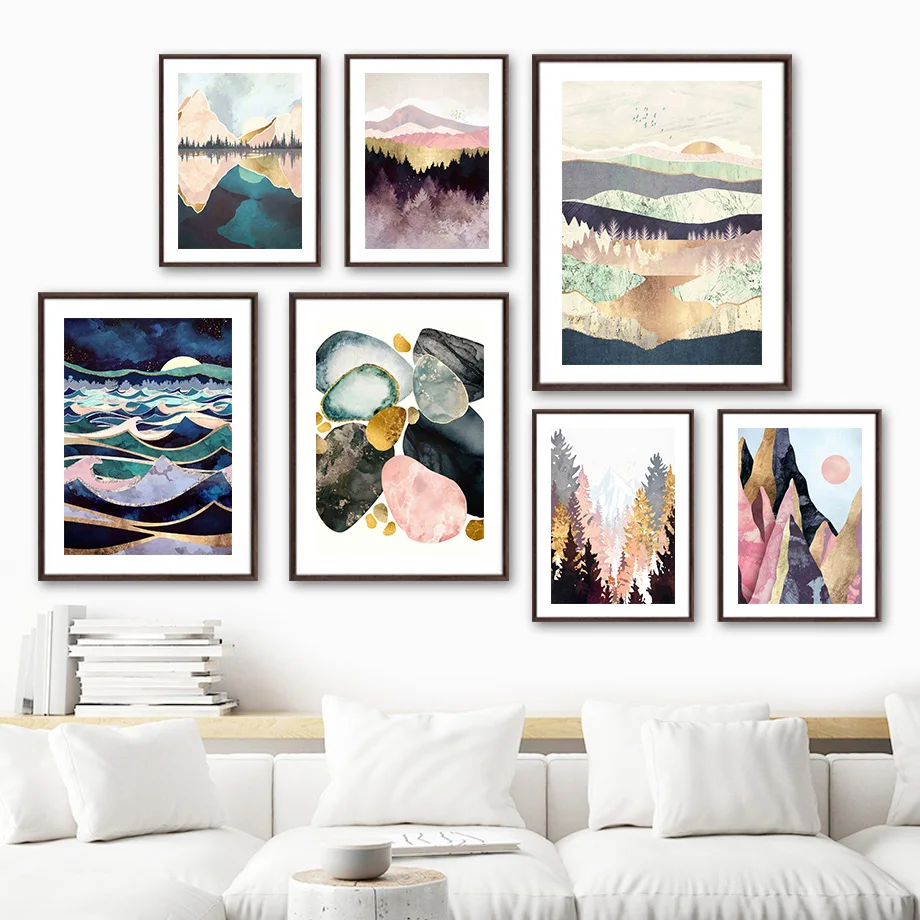 Color Block Ocean Mountain Sun Forest Wall Art Canvas Painting Nordic Posters and Prints Wall Pictures For Living Room Decor
Color Block Ocean Mountain Sun Forest Wall Art Canvas Painting Nordic Posters and Prints Wall Pictures For Living Room Decor