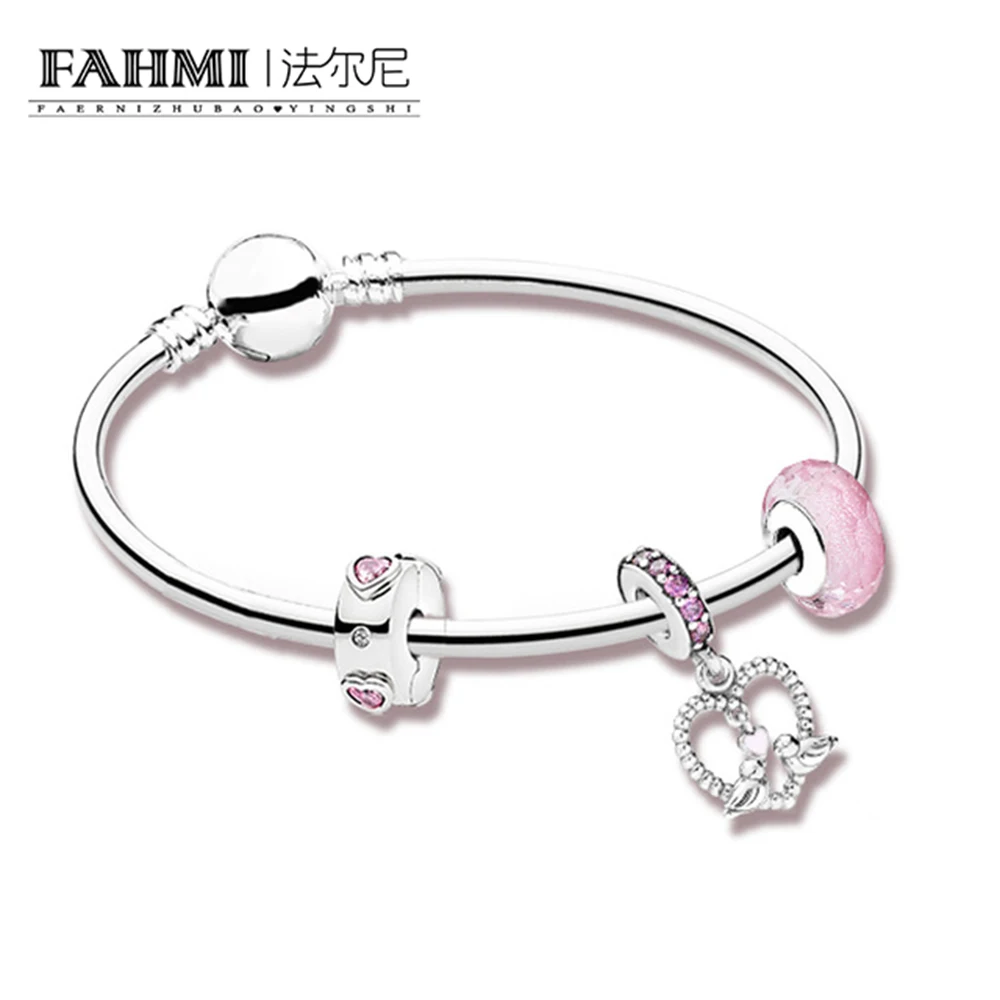 FAHMI 100% 925 Sterling Silver Genuine Charm Love Lifetime Bracelet Set Valentine's Day Gift Original Women Jewelry
FAHMI 100% 925 Sterling Silver Genuine Charm Love Lifetime Bracelet Set Valentine's Day Gift Original Women Jewelry