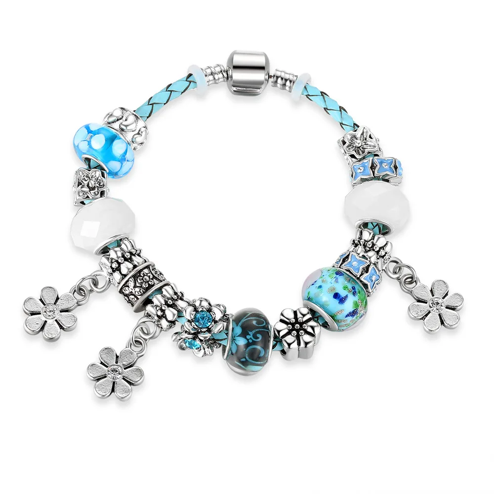 SCB78 Creative Diy Personality Crystal Bead Bracelet Female Leather Chain Lucky Grass Flowers
SCB78 Creative Diy Personality Crystal Bead Bracelet Female Leather Chain Lucky Grass Flowers