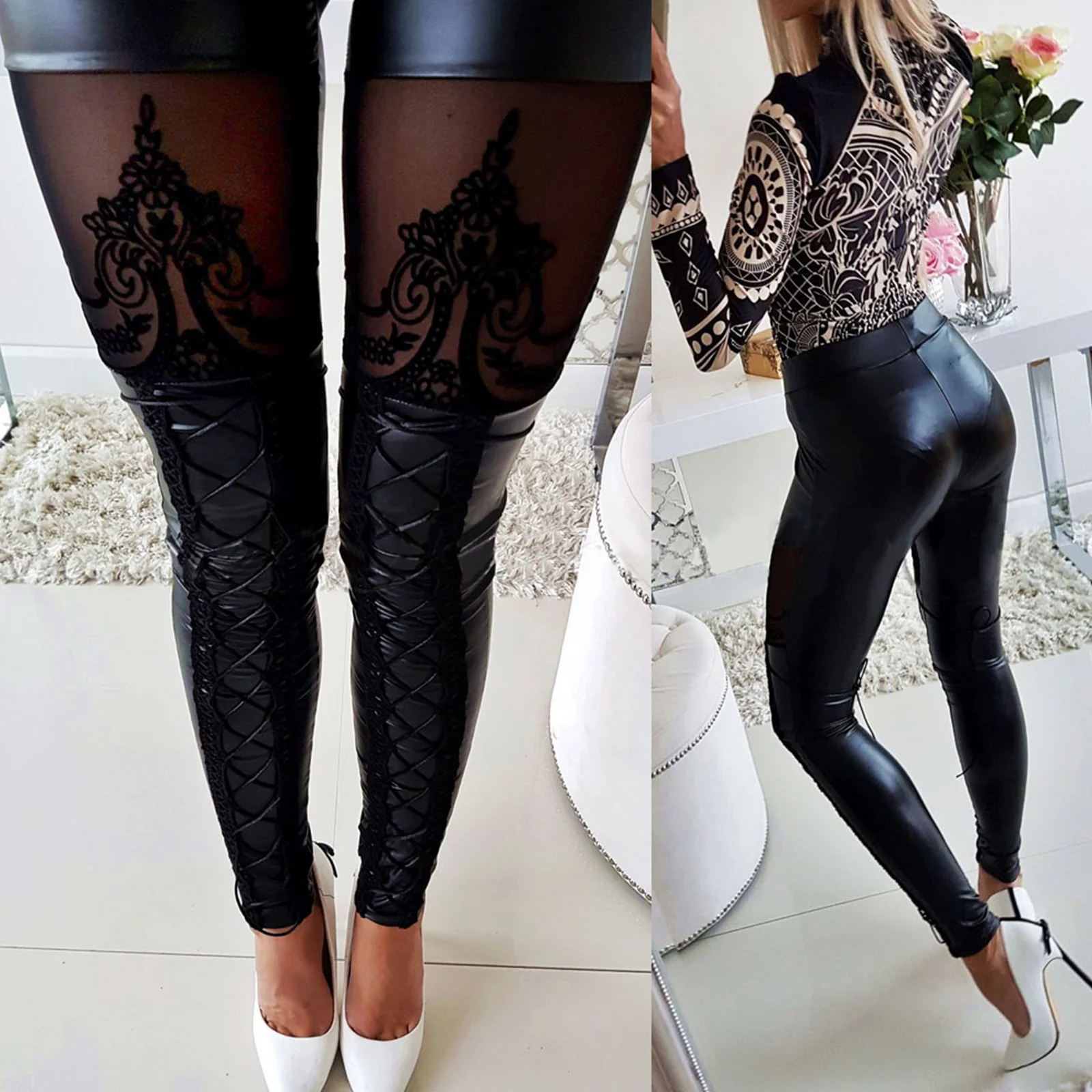 Women's Fitted Long Pants Lace Up Mesh Skinny Casual Clubwear Trouser Outdoor
Women's Fitted Long Pants Lace Up Mesh Skinny Casual Clubwear Trouser Outdoor