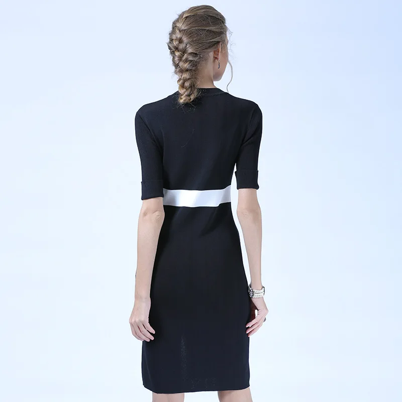 19501 Elegant Summer Women Dress Slim Fit Thin Straight Patchwork Stripe Short Sleeves Casual Office Fashion Lady Simple Dresses
19501 Elegant Summer Women Dress Slim Fit Thin Straight Patchwork Stripe Short Sleeves Casual Office Fashion Lady Simple Dresses
