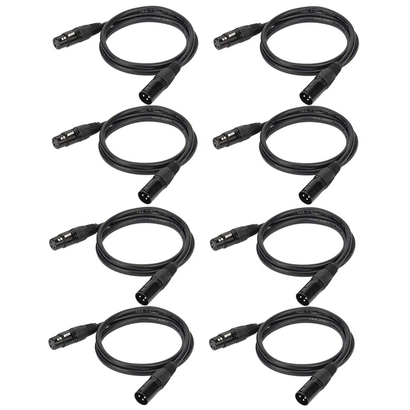 Кабель DMX футов/2 м, 8 шт., 3-контактный кабель DMX, провода DMX, кабель DMX512 XLR для сигнала сцены
Кабель DMX футов/2 м, 8 шт., 3-контактный кабель DMX, провода DMX, кабель DMX512 XLR для сигнала сцены