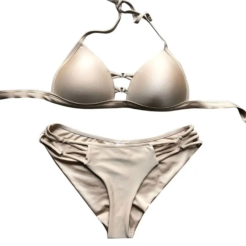2019 Women Push Up Swimwear String Bikini Set Halter Solid Bikini Swimsuit Bathing Suit
2019 Women Push Up Swimwear String Bikini Set Halter Solid Bikini Swimsuit Bathing Suit