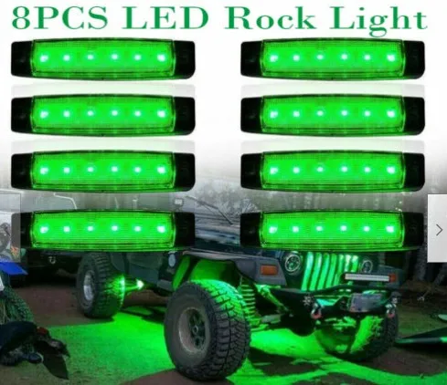8pcs/set Car Green Warning Light Truck Lights LED Side Marker Lights 6LEDOff-road For Truck UTV Boat Trailer Side Marker
8pcs/set Car Green Warning Light Truck Lights LED Side Marker Lights 6LEDOff-road For Truck UTV Boat Trailer Side Marker