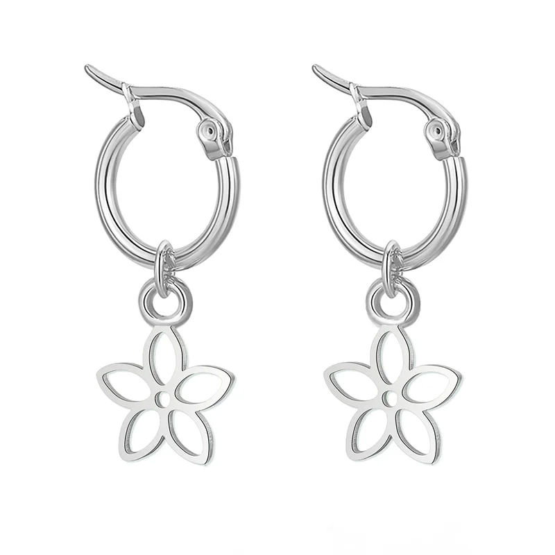 Hapiship Top New Fashion Stainless Steel Hollow Sweet Butterfly Flower Charm Hoop Earring For Women Men Everyday Jewelry DJ317
Hapiship Top New Fashion Stainless Steel Hollow Sweet Butterfly Flower Charm Hoop Earring For Women Men Everyday Jewelry DJ317
