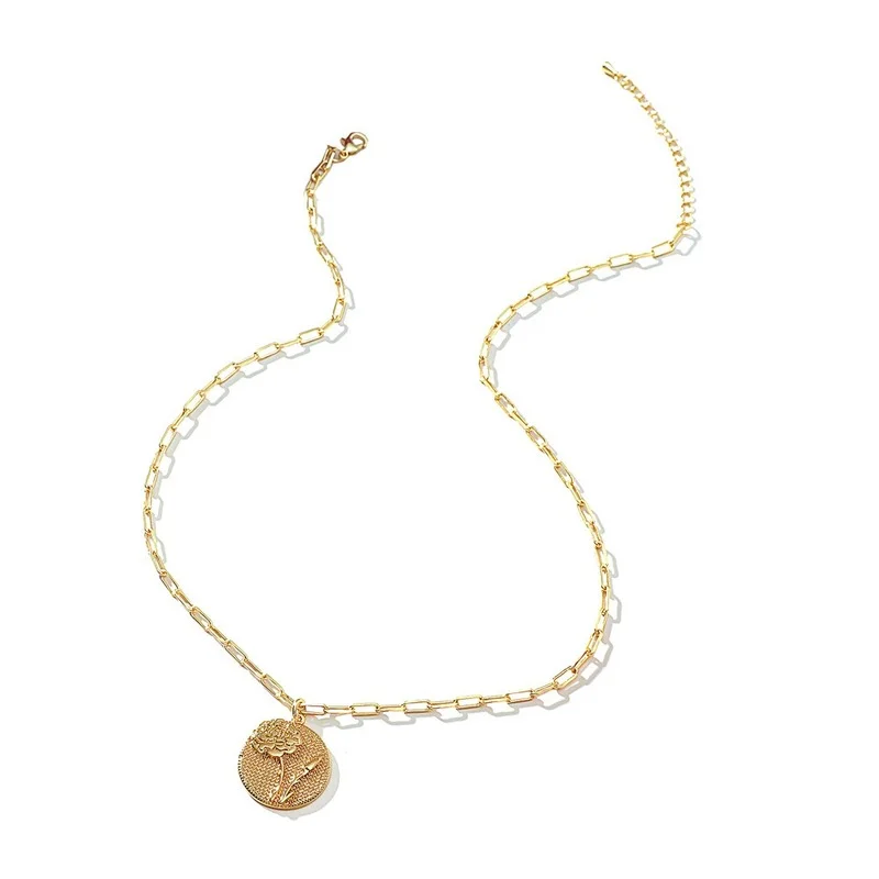 COINS Necklaces Woman Flowers Necklace Women Pendant Chain Lovers Jewelry Wedding Gold Color Trendy Kpop Party Metal Halskette
COINS Necklaces Woman Flowers Necklace Women Pendant Chain Lovers Jewelry Wedding Gold Color Trendy Kpop Party Metal Halskette