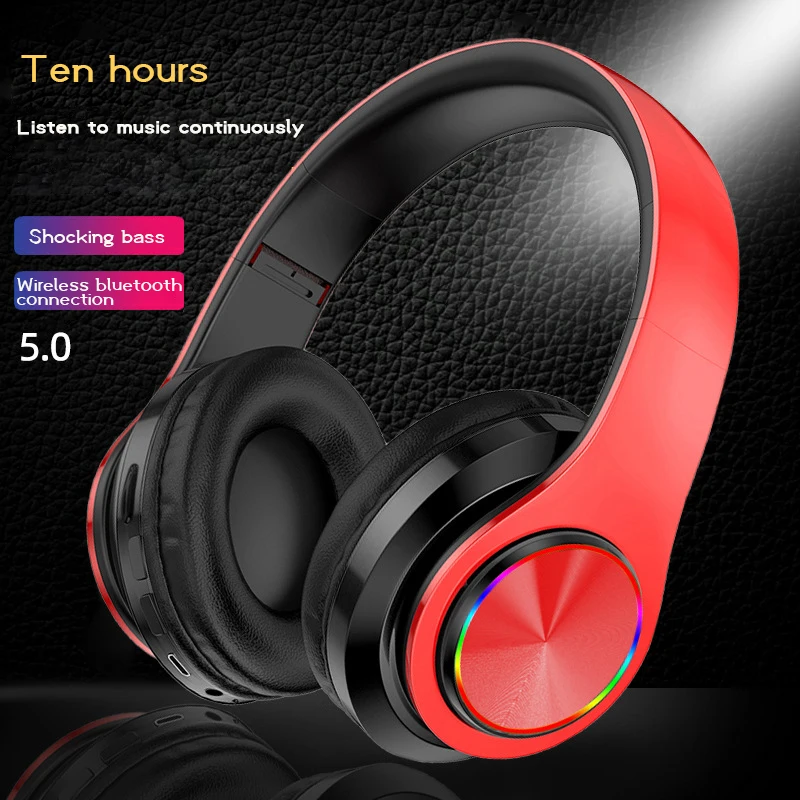 Earphone Colorful Breathing Light Card Folding Subwoofer Mobile Phone Universal Bluetooth Headset Wireless Luminous
Earphone Colorful Breathing Light Card Folding Subwoofer Mobile Phone Universal Bluetooth Headset Wireless Luminous