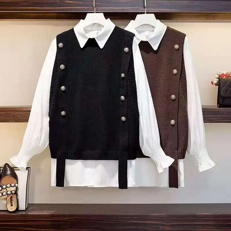 Women Vest Simple All-match Patchwork Korean Style V-neck Knitted Sweater Leisure Student Sleeveless Female Vintage Vest
Women Vest Simple All-match Patchwork Korean Style V-neck Knitted Sweater Leisure Student Sleeveless Female Vintage Vest