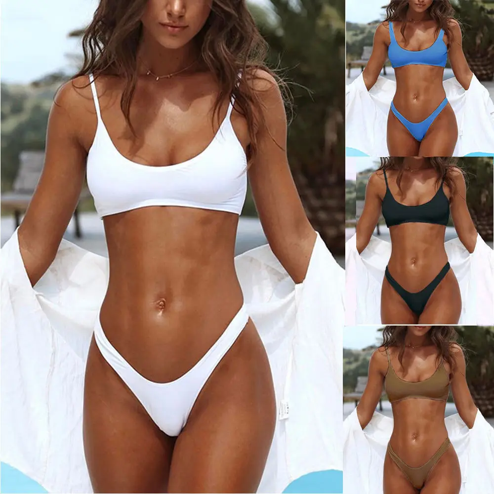 Summer Hot Products Women Split Bikini Set Low Waist Swimwear Solid Color Bathing Suit Beachwear Female Two-pieces Swimming Suit
Summer Hot Products Women Split Bikini Set Low Waist Swimwear Solid Color Bathing Suit Beachwear Female Two-pieces Swimming Suit