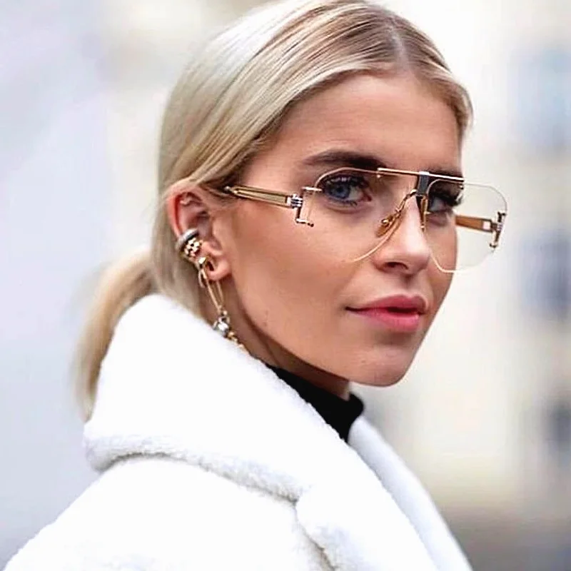 2021 Luxury Designer Women Sunglasses Vintage Rimless Ladies Fashion Sun Glasses New 2019 Summer Shades
2021 Luxury Designer Women Sunglasses Vintage Rimless Ladies Fashion Sun Glasses New 2019 Summer Shades