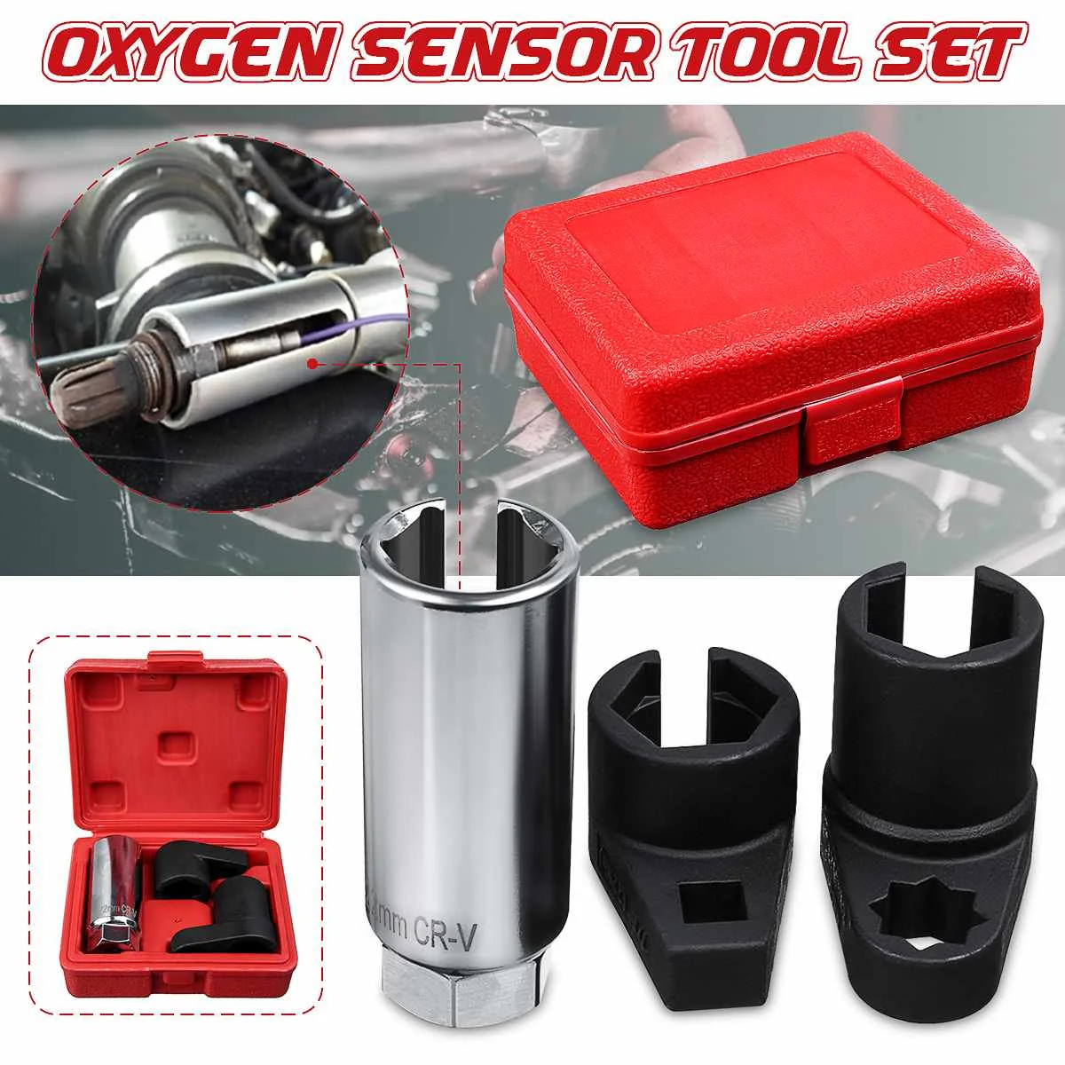 3pcs Oxygen Sensor Socket Wrench Tool Kit Oxygen Sensor Socket Install Removal Tools
3pcs Oxygen Sensor Socket Wrench Tool Kit Oxygen Sensor Socket Install Removal Tools