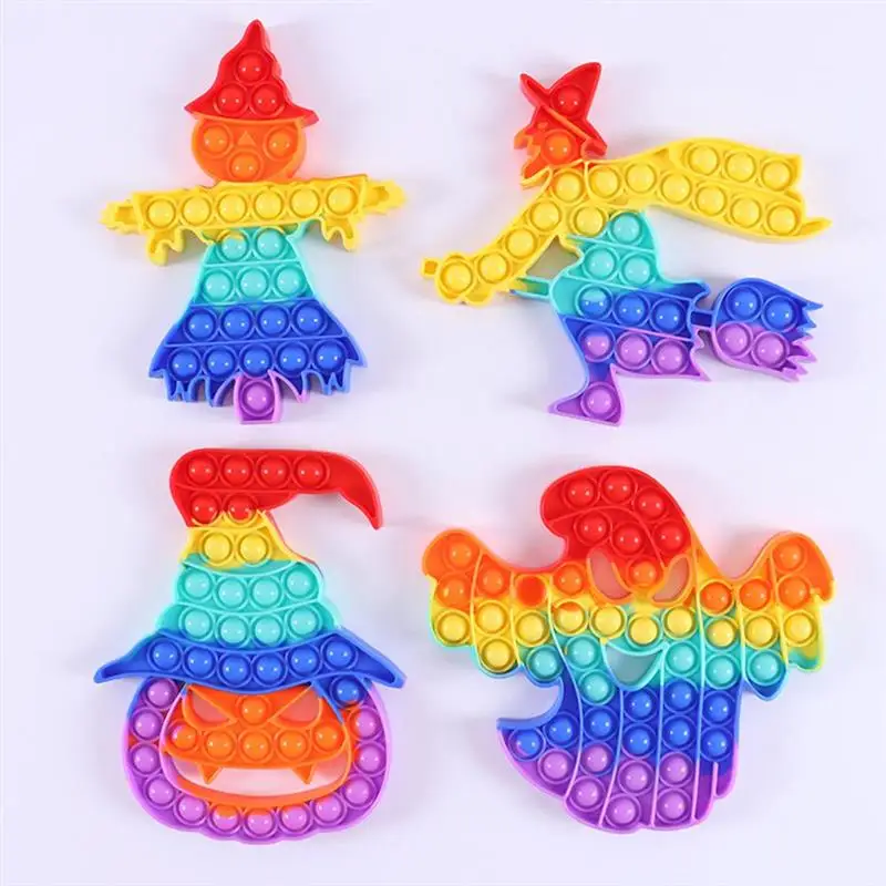 4PCS Halloween Antistress Fidget Toy Push Bubble Sensory Toy Rainbow Pumpkin Ghost Kids Autism Needs Squeeze Toy for Children
4PCS Halloween Antistress Fidget Toy Push Bubble Sensory Toy Rainbow Pumpkin Ghost Kids Autism Needs Squeeze Toy for Children