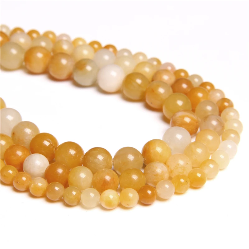 Natural Stone Beads Yellow Aventurine Jades Loose Beads 4 6 8 10 12mm Round Loose Spacer Beads for Jewelry Making Accessries 15" 
Natural Stone Beads Yellow Aventurine Jades Loose Beads 4 6 8 10 12mm Round Loose Spacer Beads for Jewelry Making Accessries 15"