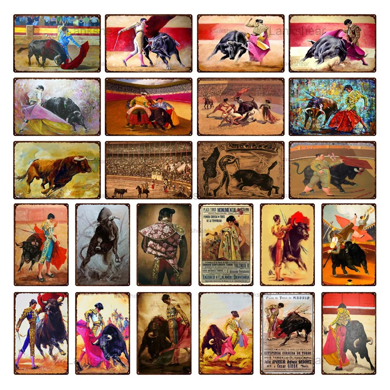 Lankshear Retro Tin Sign Spain Matador Shabby Metal Sign Vintage Metal Painting Plate Bullring Man Cave Pub Bar Room Home Decor
Lankshear Retro Tin Sign Spain Matador Shabby Metal Sign Vintage Metal Painting Plate Bullring Man Cave Pub Bar Room Home Decor