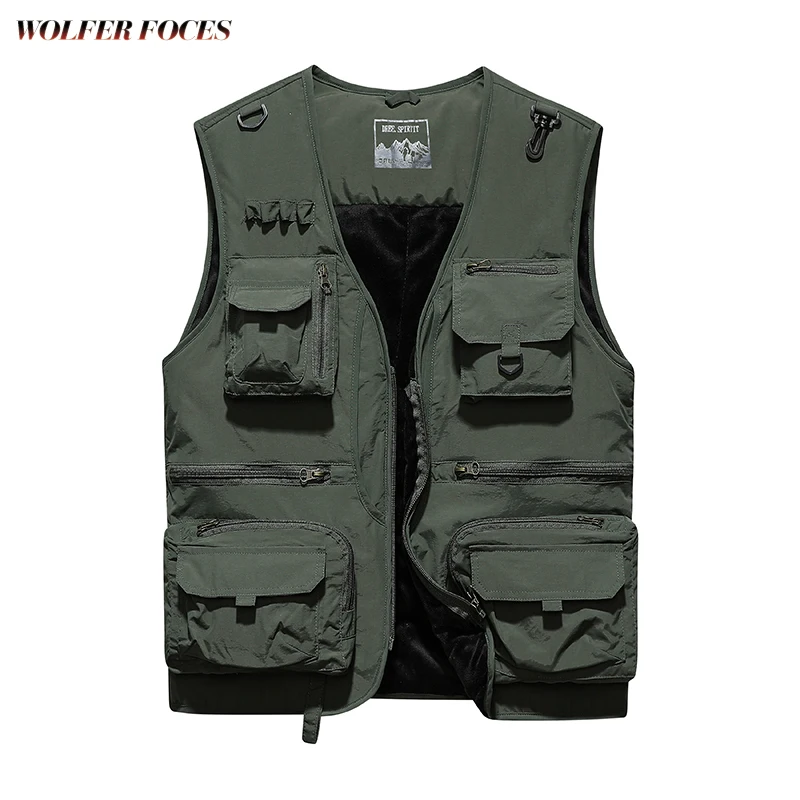 2021 Multi-pocket Tooling Vest Men's Autumn And Winter Plus Velvet Thickening Fishing Photography Mountaineering Vest
2021 Multi-pocket Tooling Vest Men's Autumn And Winter Plus Velvet Thickening Fishing Photography Mountaineering Vest