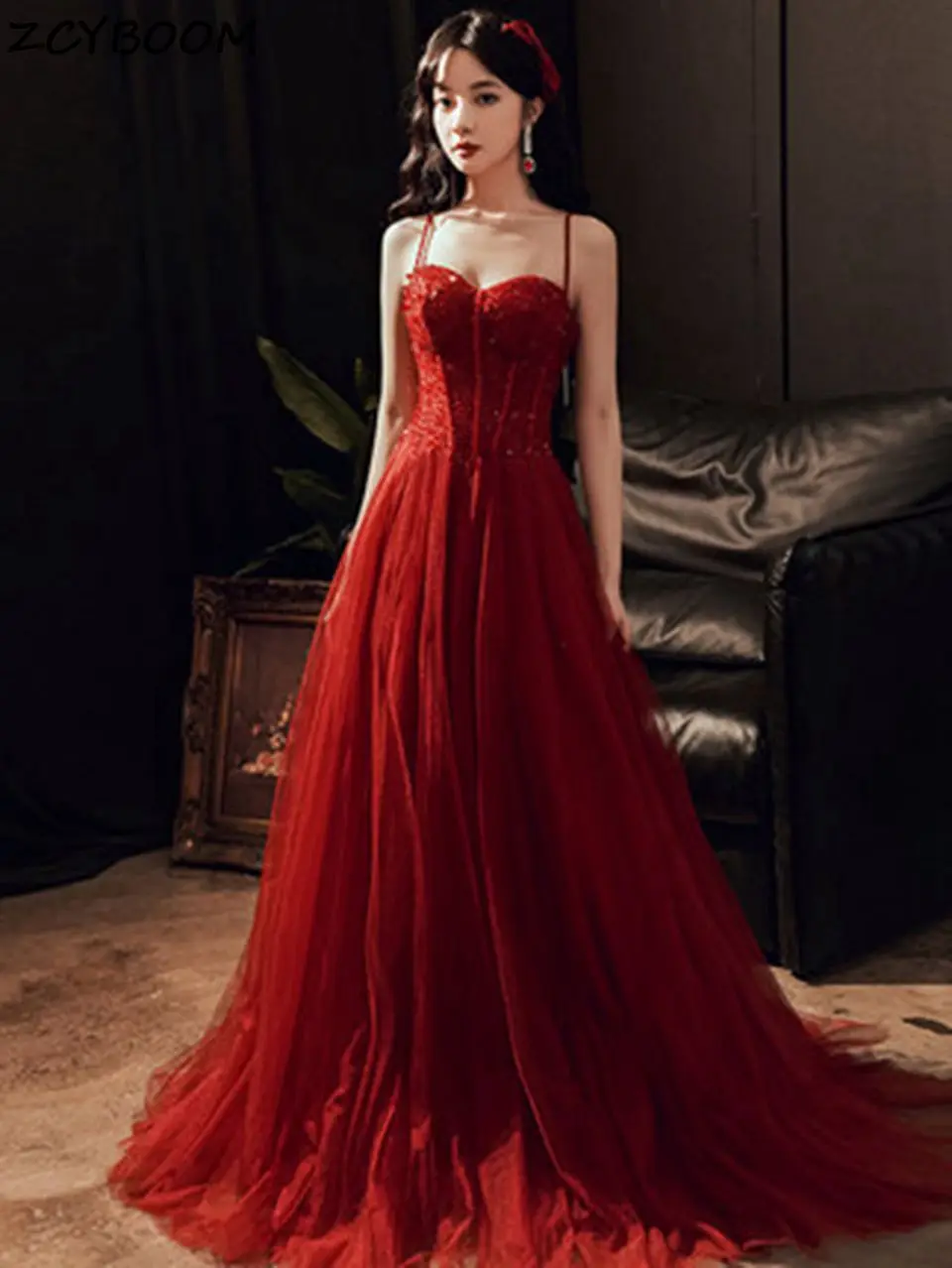 Wine Red Prom Dress 2023 Women Formal Party Vestido De Gala Shiny Sequins Sweetheart Neck A-Line Elegant Sexy Long Evening Gowns
Wine Red Prom Dress 2023 Women Formal Party Vestido De Gala Shiny Sequins Sweetheart Neck A-Line Elegant Sexy Long Evening Gowns