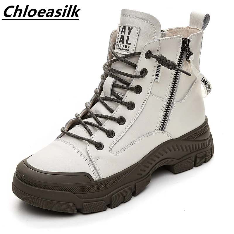 Fashion Autumn Winter Women's Boots With Zipper Casual Versatile Short Tube Martin Boots Leather Thick Sole Sports Single Shoes
Fashion Autumn Winter Women's Boots With Zipper Casual Versatile Short Tube Martin Boots Leather Thick Sole Sports Single Shoes