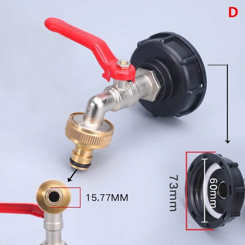 High quality Garden Water Connectors IBC Tank Adapter Iron Brass Tap 1/2" 3/4" Replacement Valve
High quality Garden Water Connectors IBC Tank Adapter Iron Brass Tap 1/2" 3/4" Replacement Valve