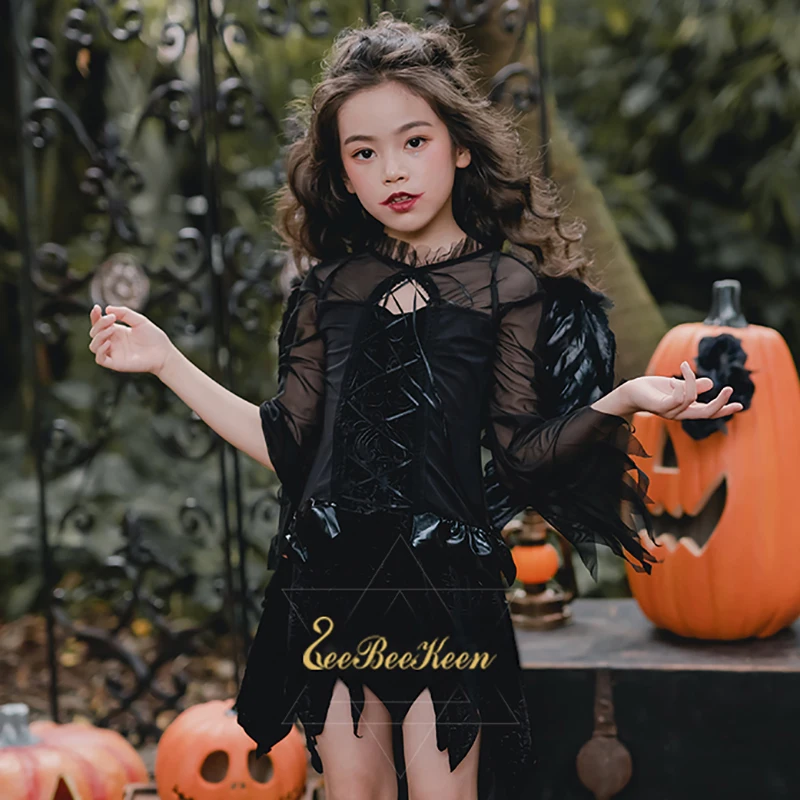 Halloween costume for kids Angel Wings Ghost Bride Costume Gothic Black Dress Halloween Holiday Witch Cosplay Dress For Girls
Halloween costume for kids Angel Wings Ghost Bride Costume Gothic Black Dress Halloween Holiday Witch Cosplay Dress For Girls