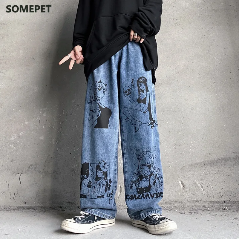 Anime Girl Printed Jean Pant Men Japanese Cartoons Hip Hop Harem Trousers Harajuku Streetwear Loose Wide Leg Casual Denim Pants
Anime Girl Printed Jean Pant Men Japanese Cartoons Hip Hop Harem Trousers Harajuku Streetwear Loose Wide Leg Casual Denim Pants