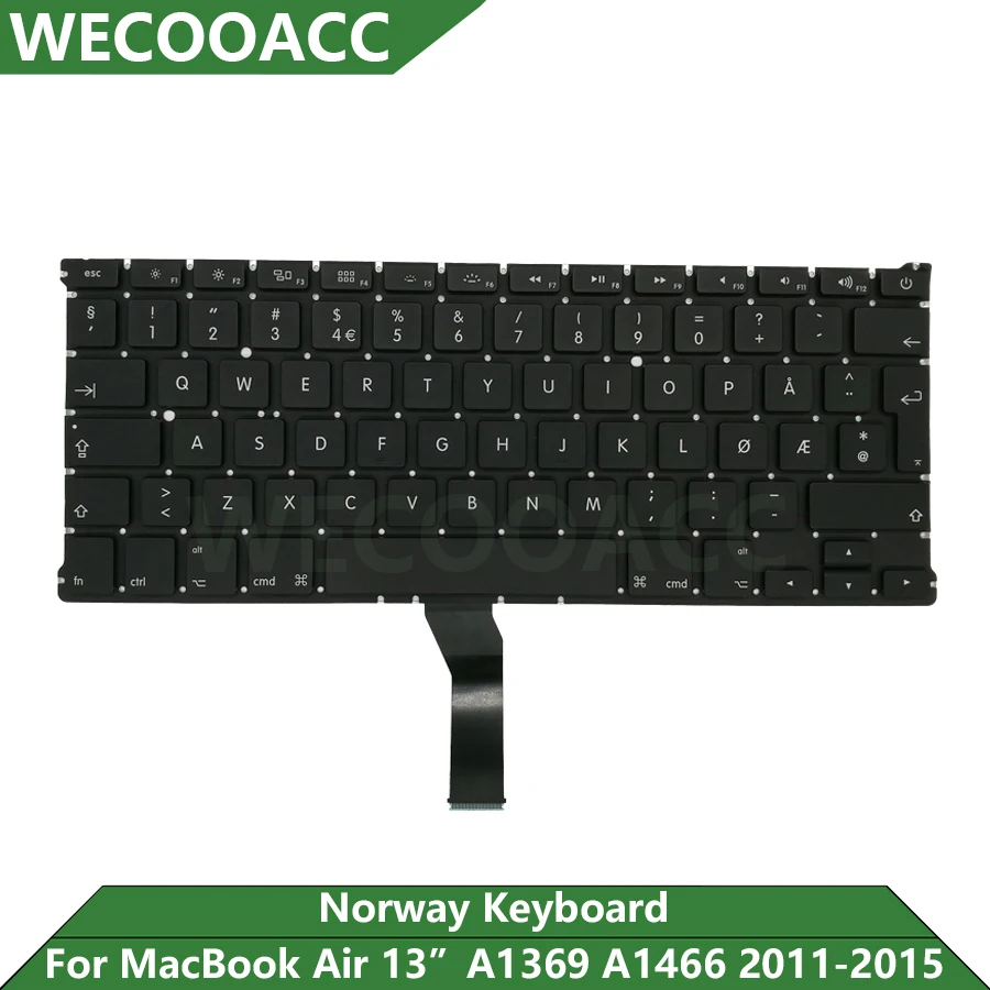 New Replacement A1369 A1466 Keyboard For Macbook Air 13" Norway Keyboard 2011 2012 2013 2014 2015 2017 Years
New Replacement A1369 A1466 Keyboard For Macbook Air 13" Norway Keyboard 2011 2012 2013 2014 2015 2017 Years